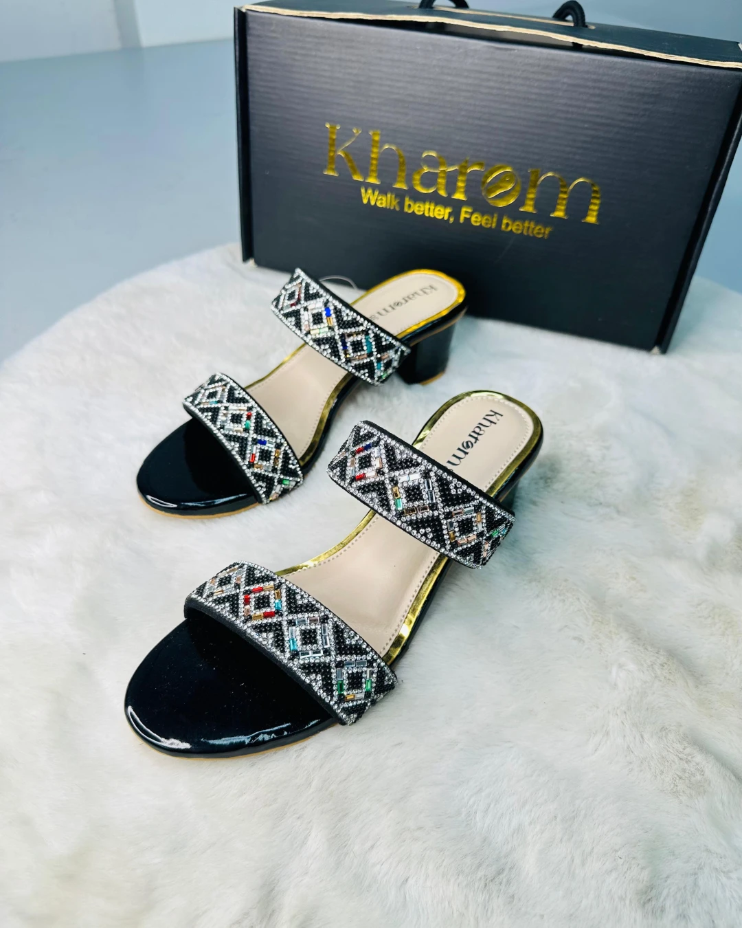 Kharom Mosaic Zigzag Artisanal Heels