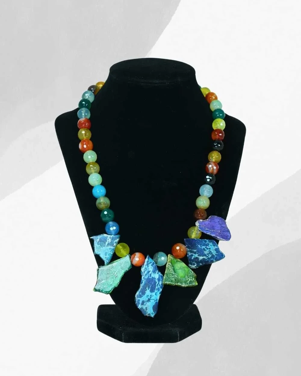 Semi-Precious Stone Necklace Multicolor