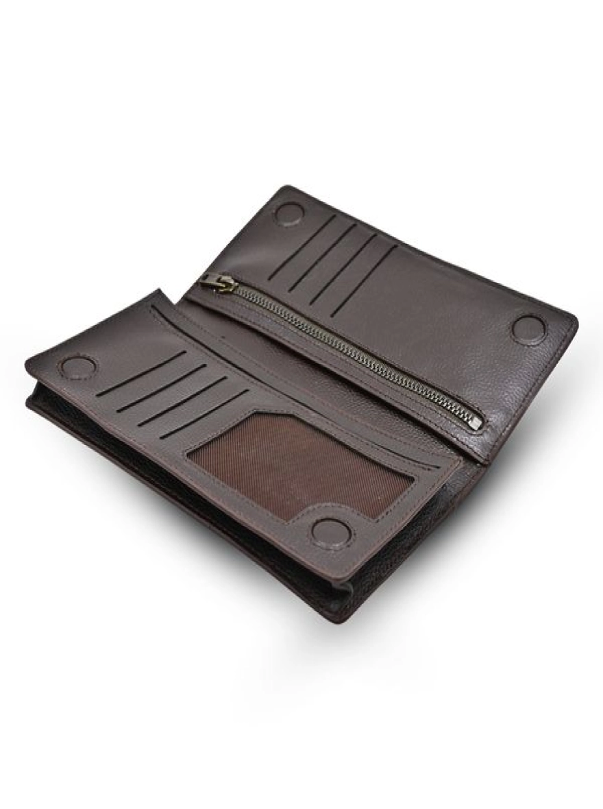 ProX High Quality Original Cow Leather Wallet_PW-2715 Dark Coffee