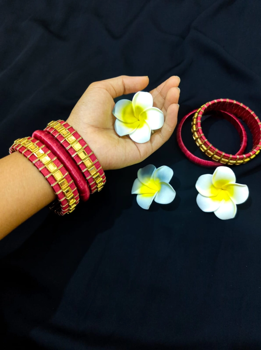 Saffron Sparkle Bangle Set