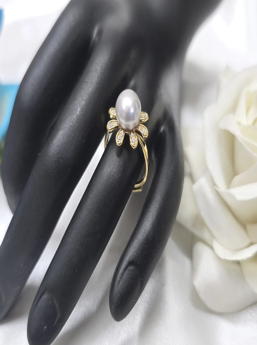 Silver Pearl Rings — Sunbeam Grace