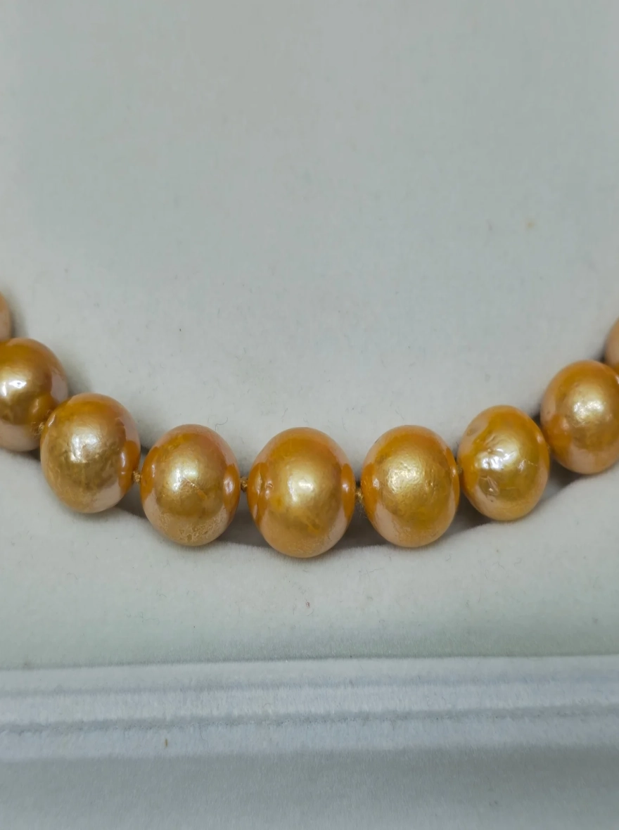 Golden South Sea Pearl Necklace.