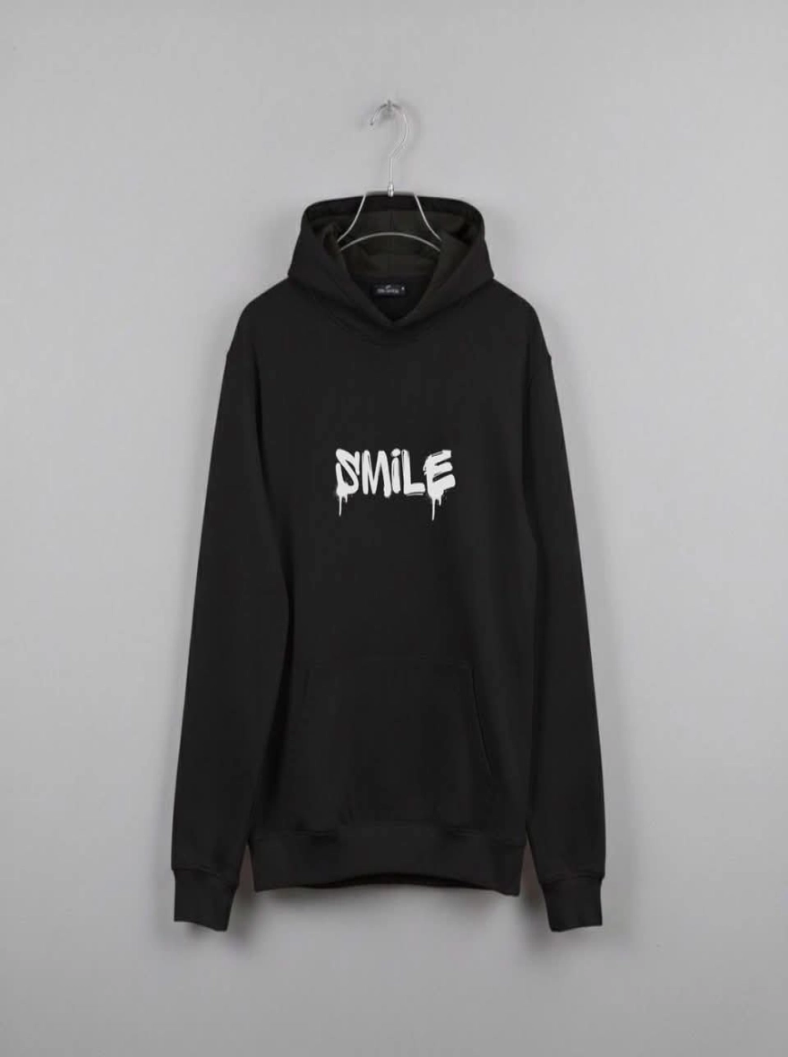Pullover Casual Sport Printed Hoodie for Men - Smile