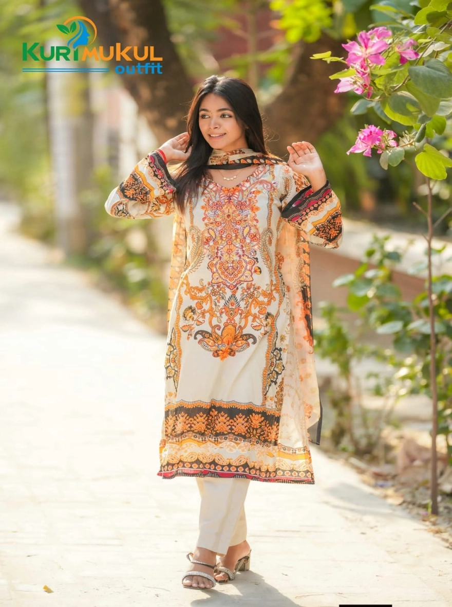 Indian Premium Embroidered 3-Piece Cotton Collection