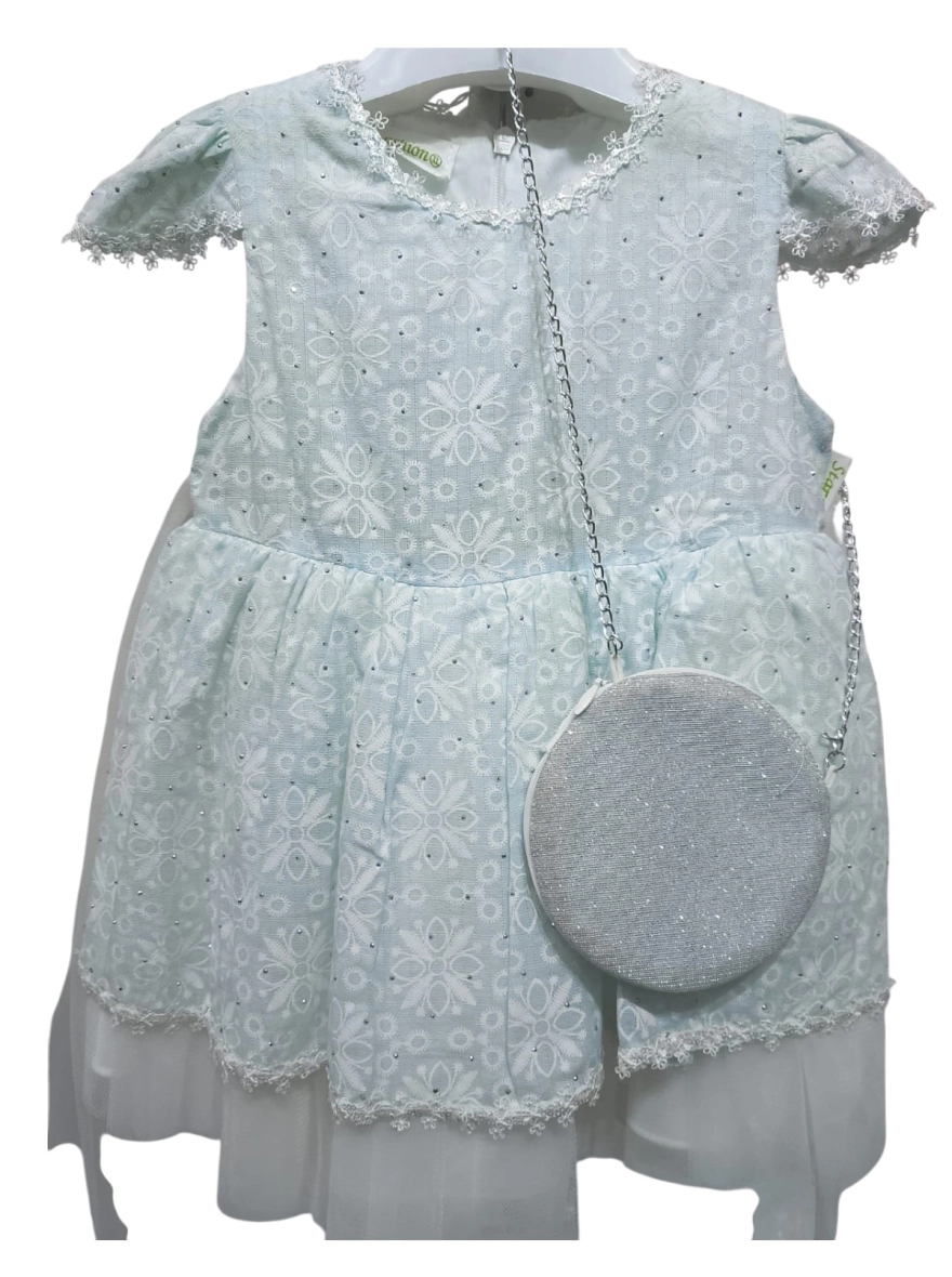 Frozen Blossom Lace Dress with Matching Sparkle Purse