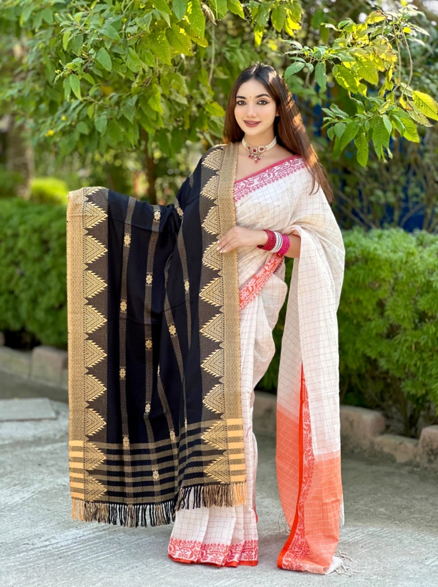 Minakari Jamdani Black