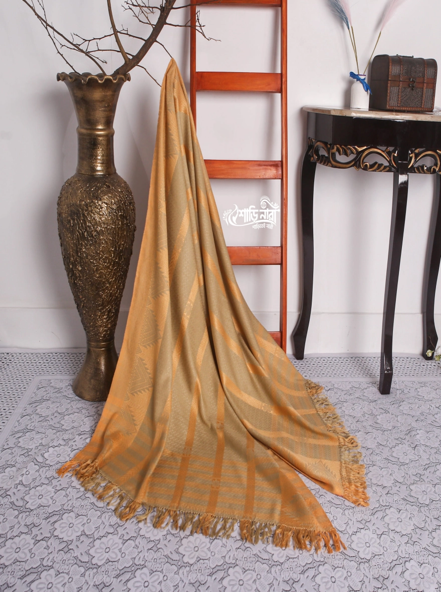 Premium Minakari Jamdani Olive Shawl