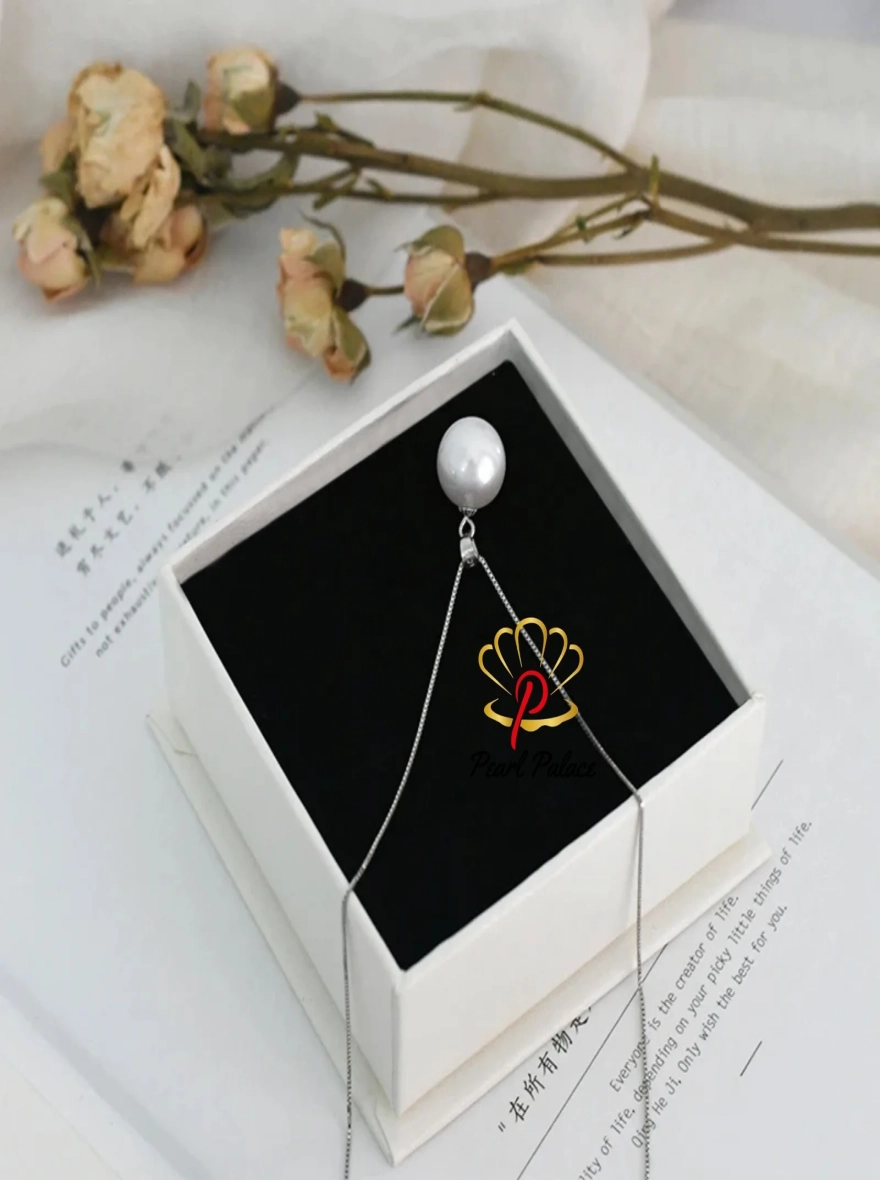 10-11mm Round Freshwater Edison Pearls Pendant Necklaces S925 Sterling Silver Chain Necklaces