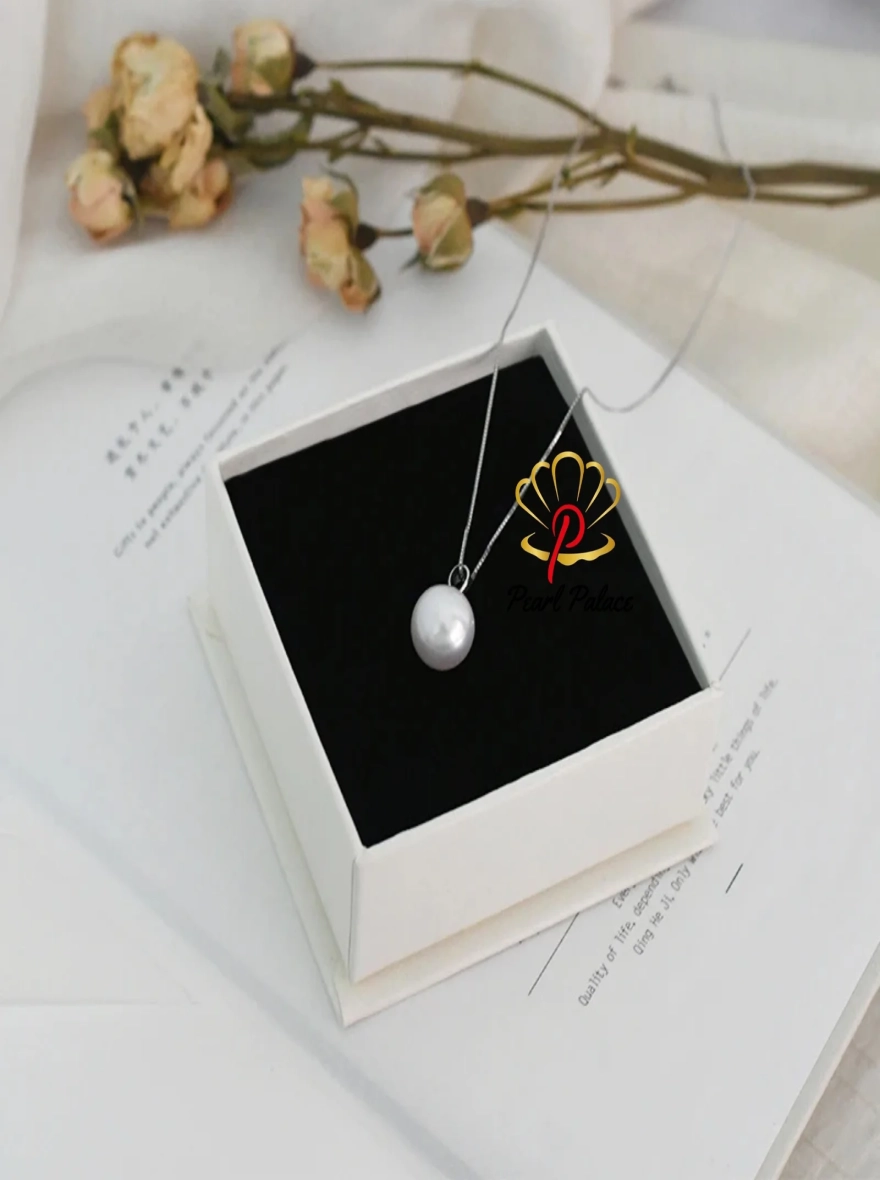 10-11mm Round Freshwater Edison Pearls Pendant Necklaces S925 Sterling Silver Chain Necklaces