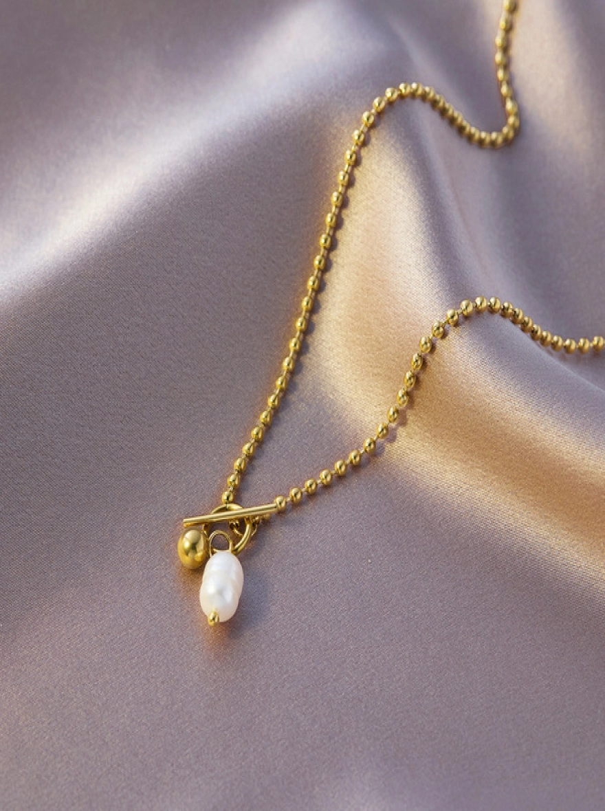 Gold-Plated Minimalist Designer Pendant Necklace