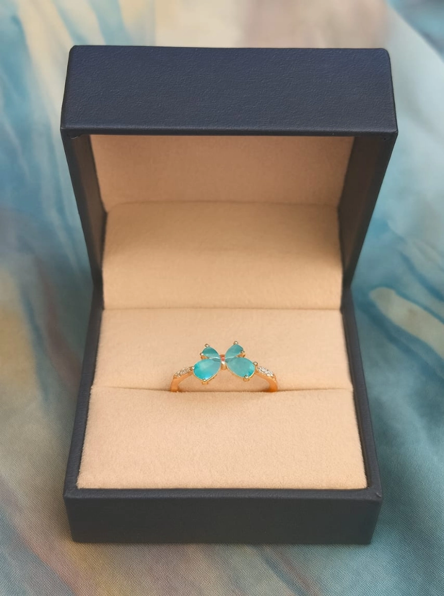 Azure Flutter Butterfly Gemstone Ring