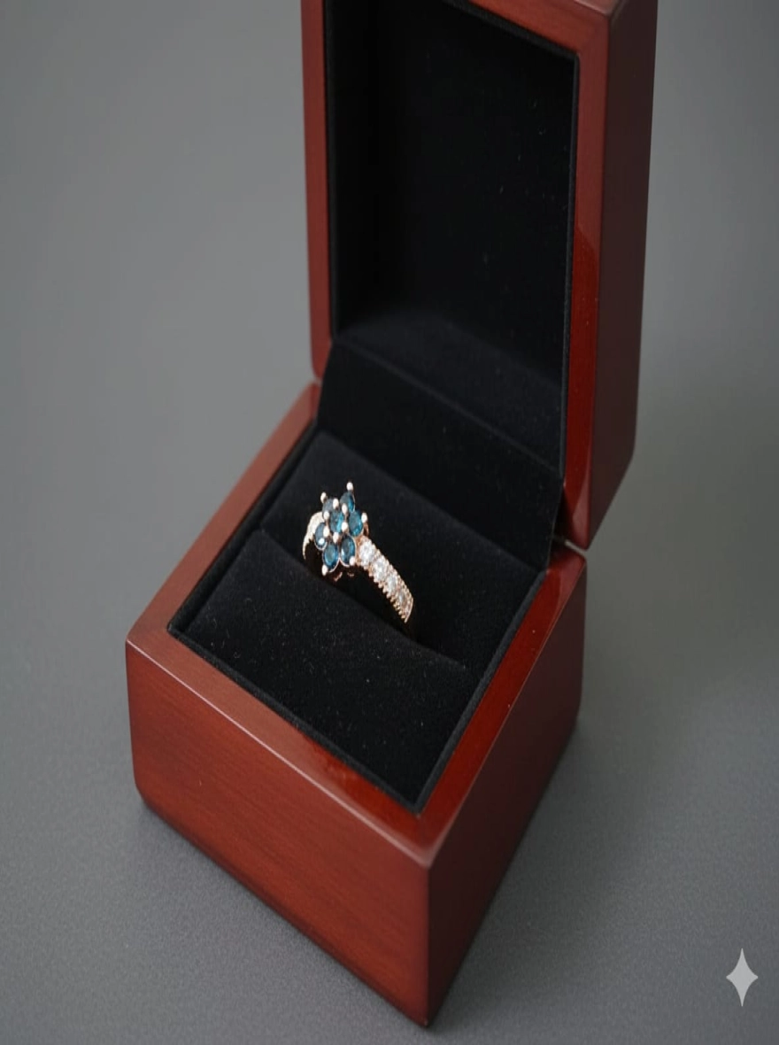 Radiant Bloom Multicolour Gemstone Ring