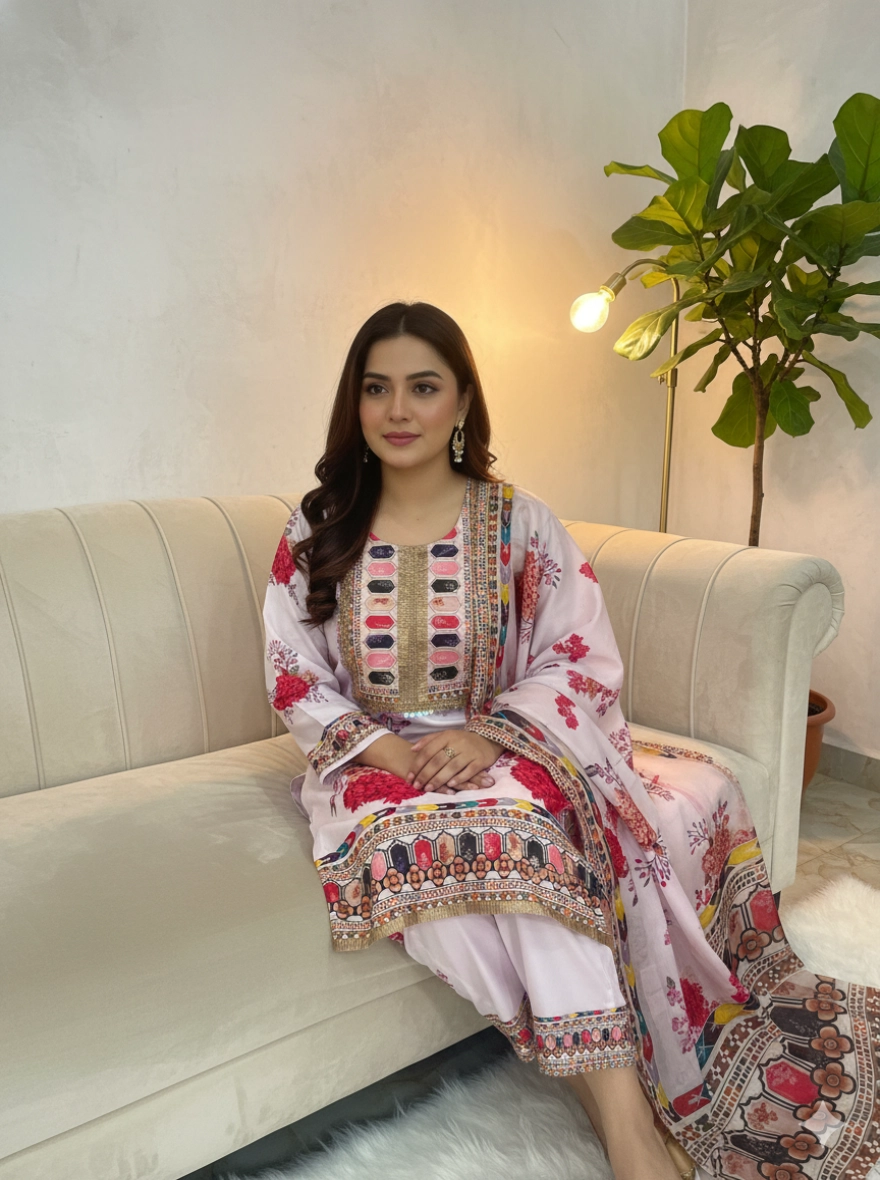 DIgital Print Silk 3pices 