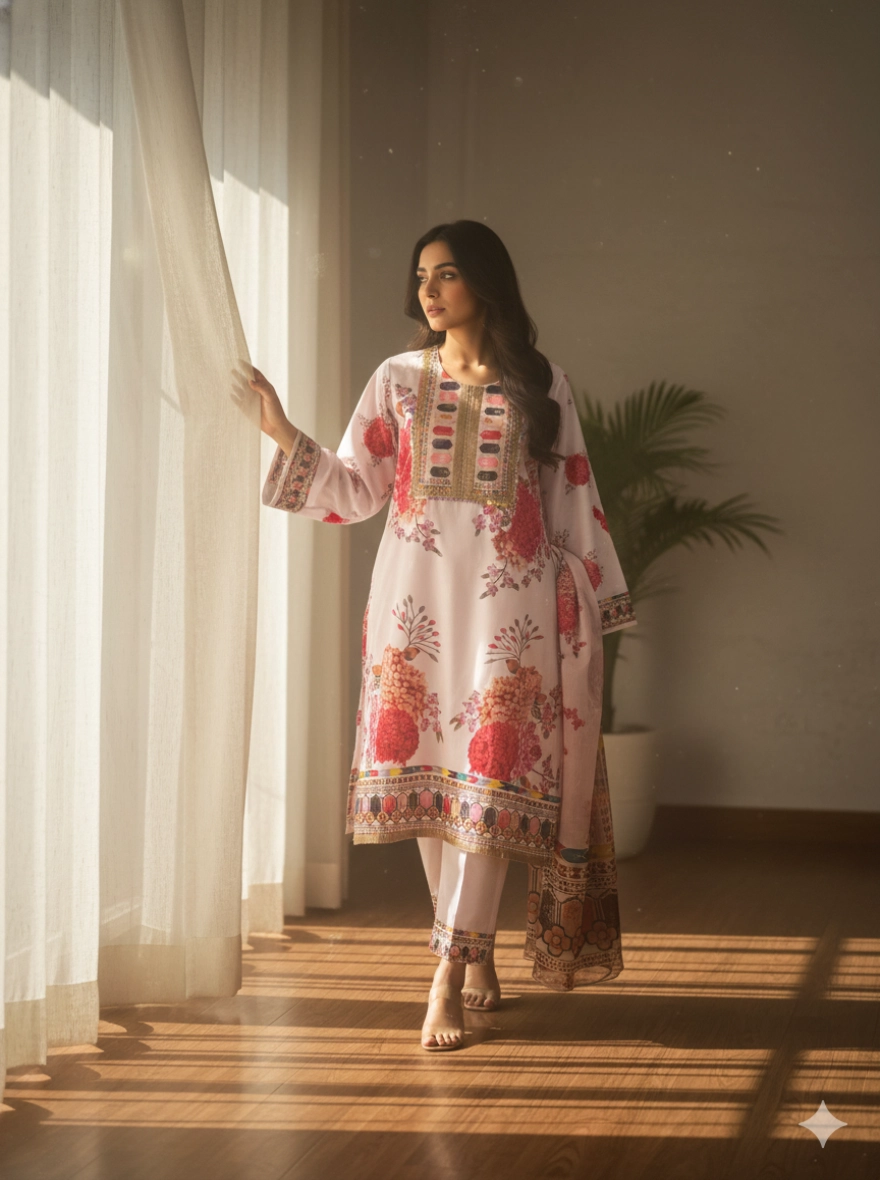 DIgital Print Silk 3pices 