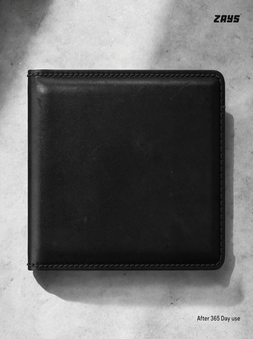 Zays Handcrafted Premium Leather Bifold Short Wallet
