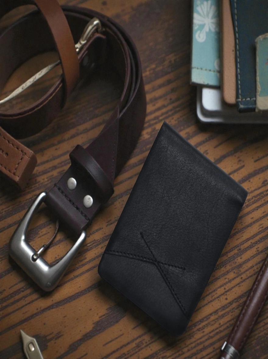 Zays Handcrafted Premium Leather Bifold Short Wallet Bottle Green - Black -Chocolate