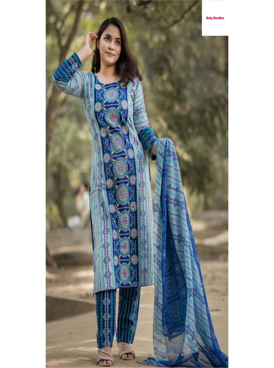 Women's Aarong Cotton Three Piece – 1105