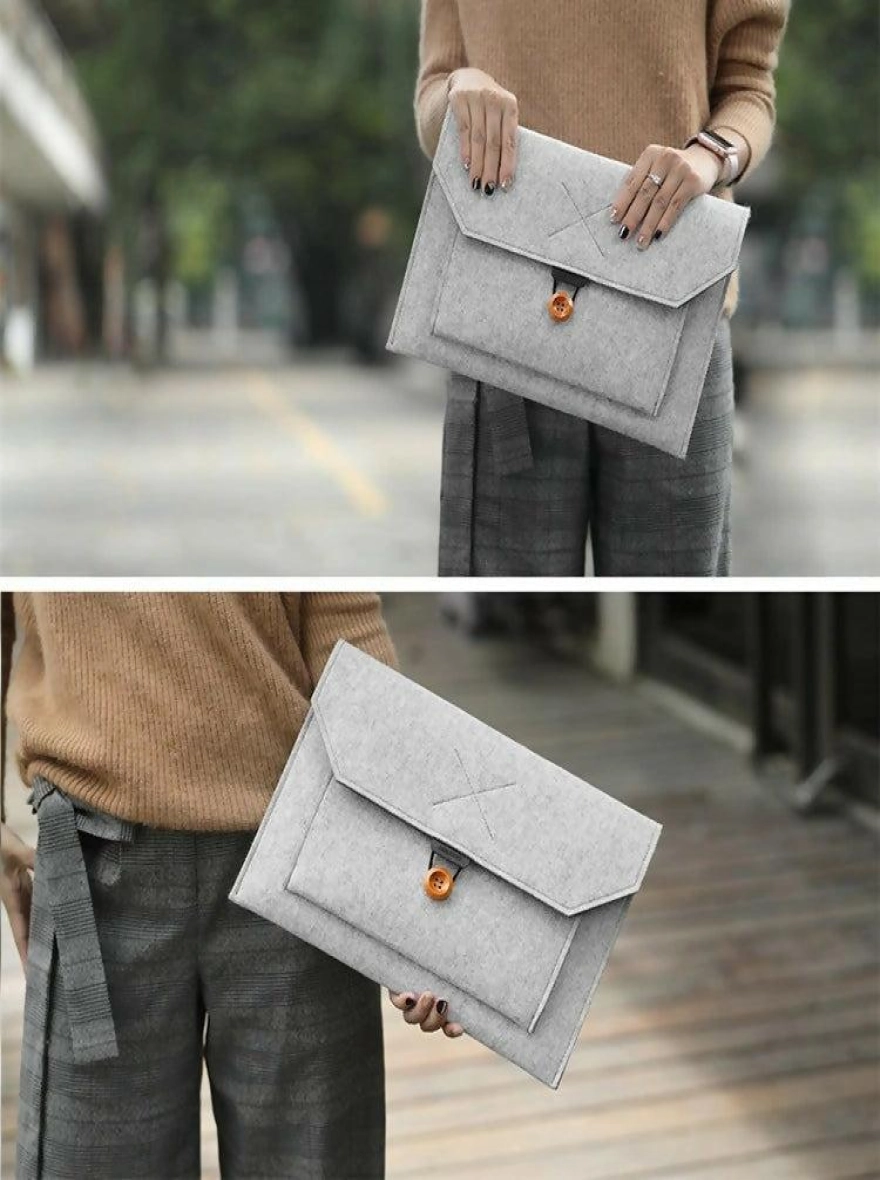 Fashionable Slim Wool Felt Laptop Bag Notebook Sleeve for 13'' Laptop