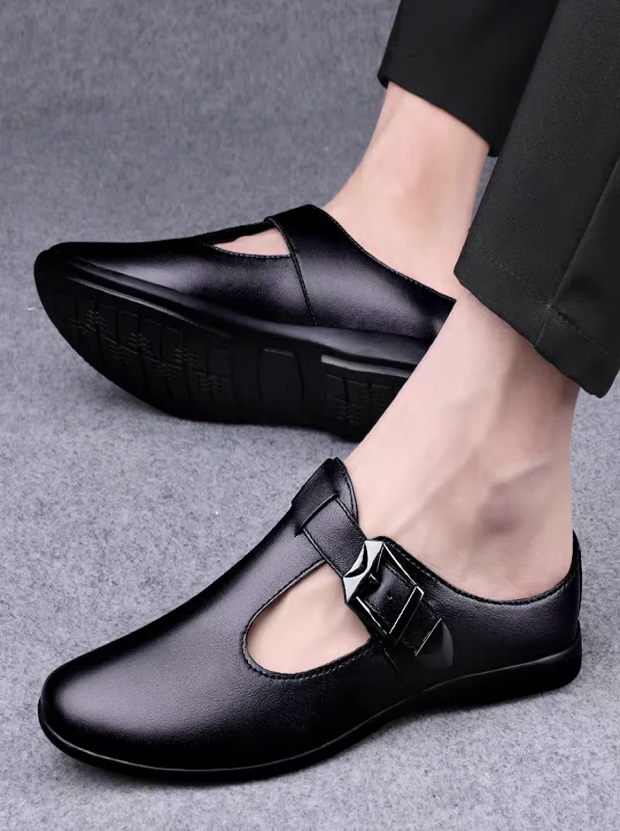 Mens Premium Leather Slip on mules Casual Shoes