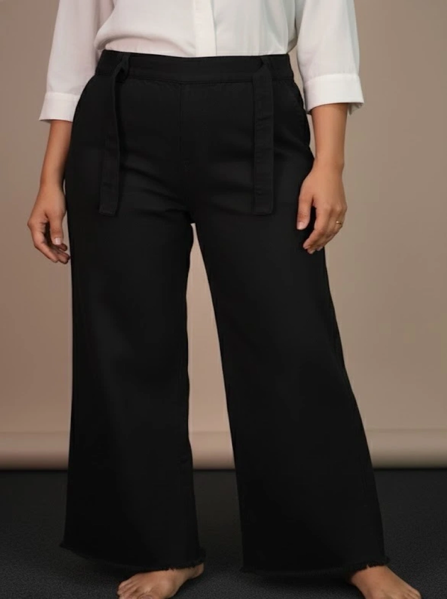 Stylish Women’s Soft Denim Plazzo Pants