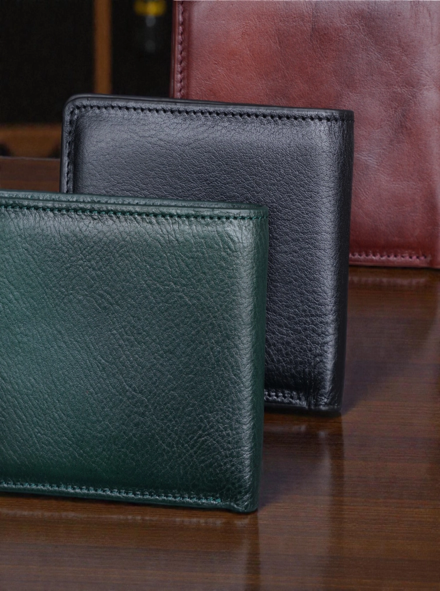 Zays Handcrafted Premium Leather Bifold Short Wallet zsw107