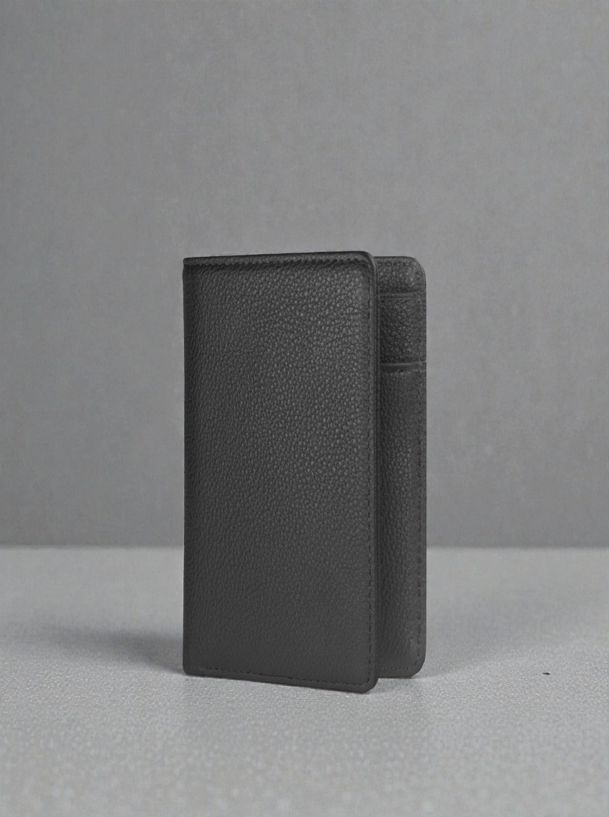 Zays Handcrafted Premium Leather Bifold Short Wallet Tread