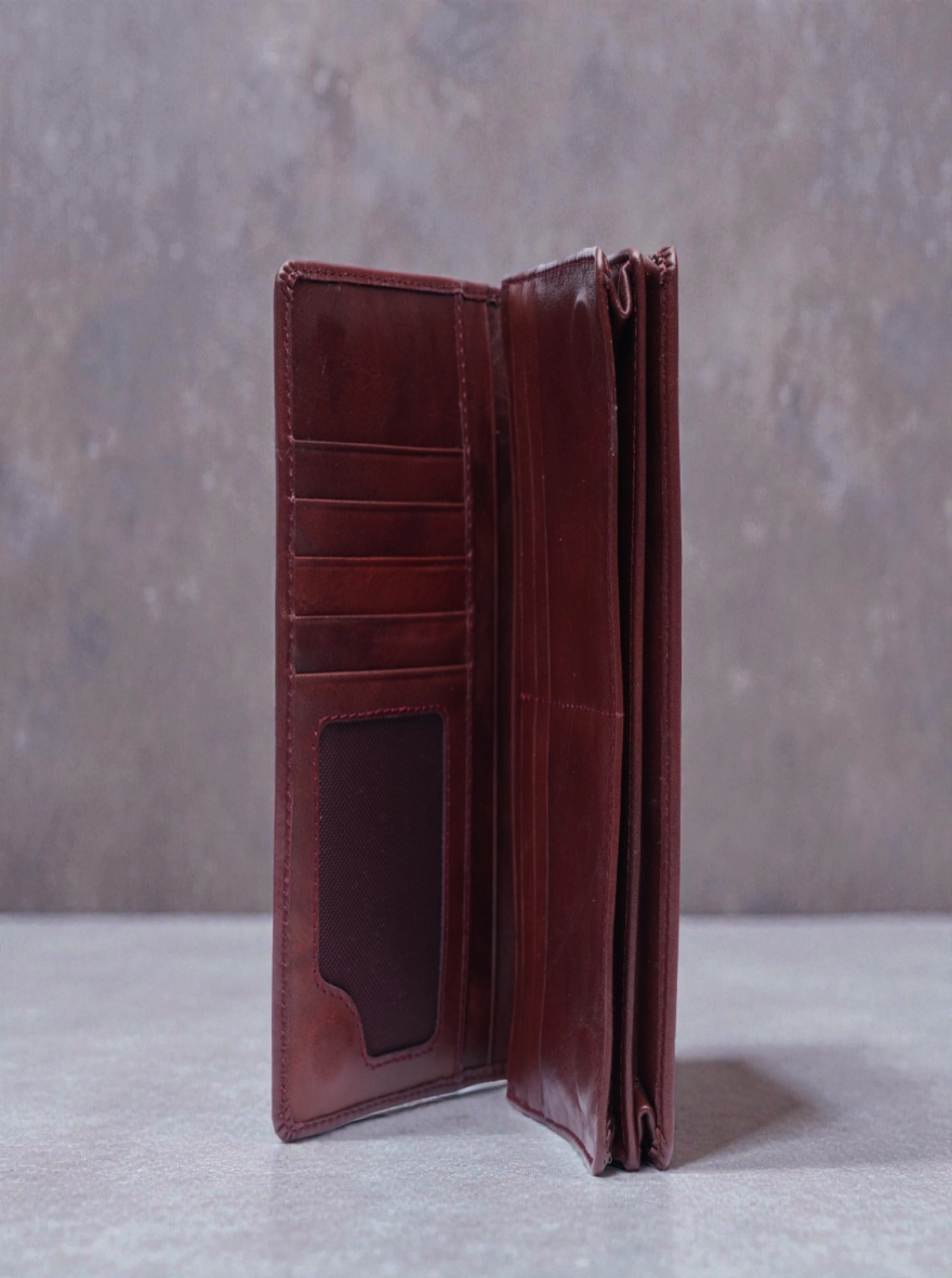 Zays Handcrafted Premium Eco-Friendly Leather Long Wallet
