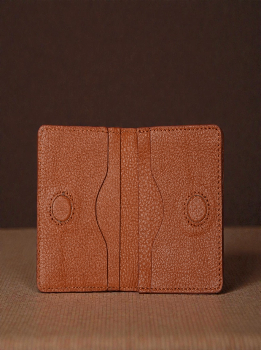 Zays Premium Eco-Friendly Leather Magnetic Card Holder Mini Wallet