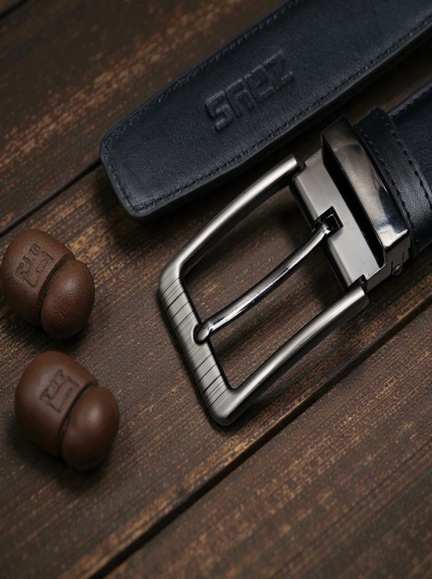 Zays Handcrafted Leather Belt for Men - Full-Grain Cowhide Adjustable Fit Stylish and Long-Lasting Designed for Office Traditional and Casual Use