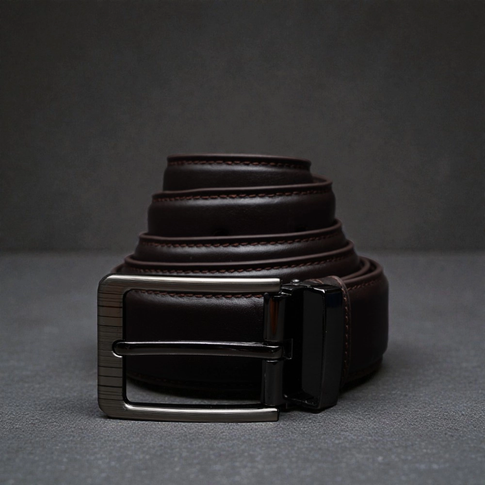 Zays Handcrafted Leather Belt for Men - Full-Grain Cowhide Adjustable Fit Stylish and Long-Lasting Designed for Office Traditional and Casual Use