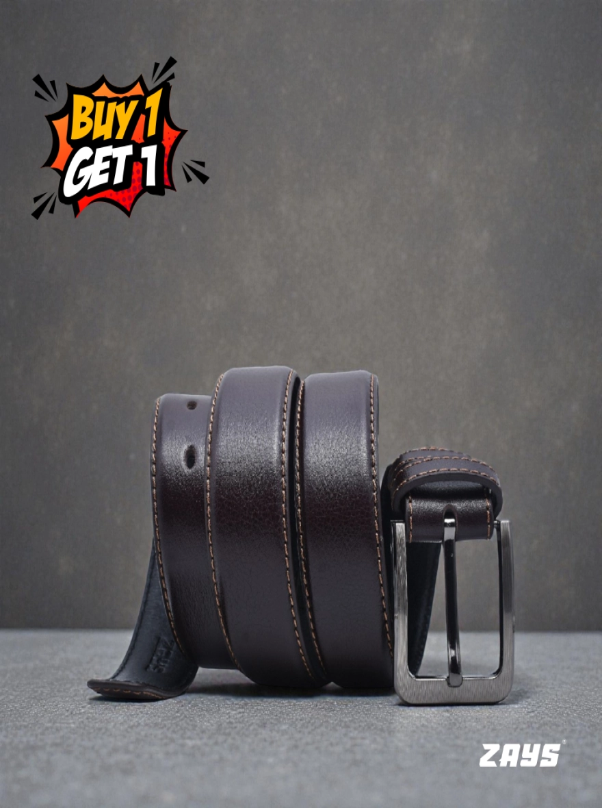 Zays Premium Leather Wallet & Belt Combo Offer 102