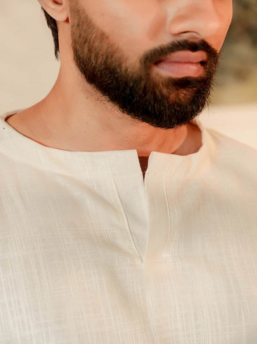 Kiyaan Khaadi Panjabi – White