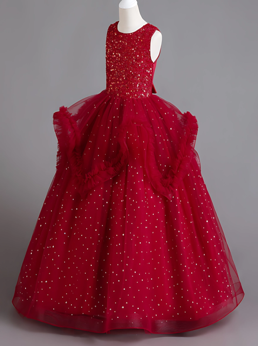 Girls' Peter Pan Collar Blouse & Blue Meadow Floral Skirt Set