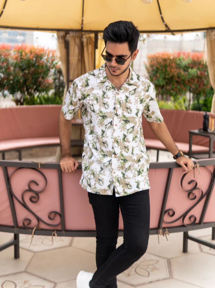 The Green Floral Print Shirt