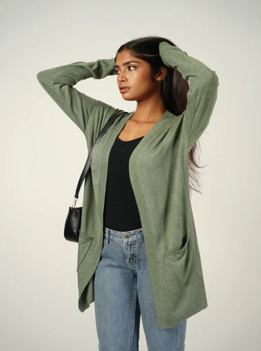 Seaweed Long Cardigan