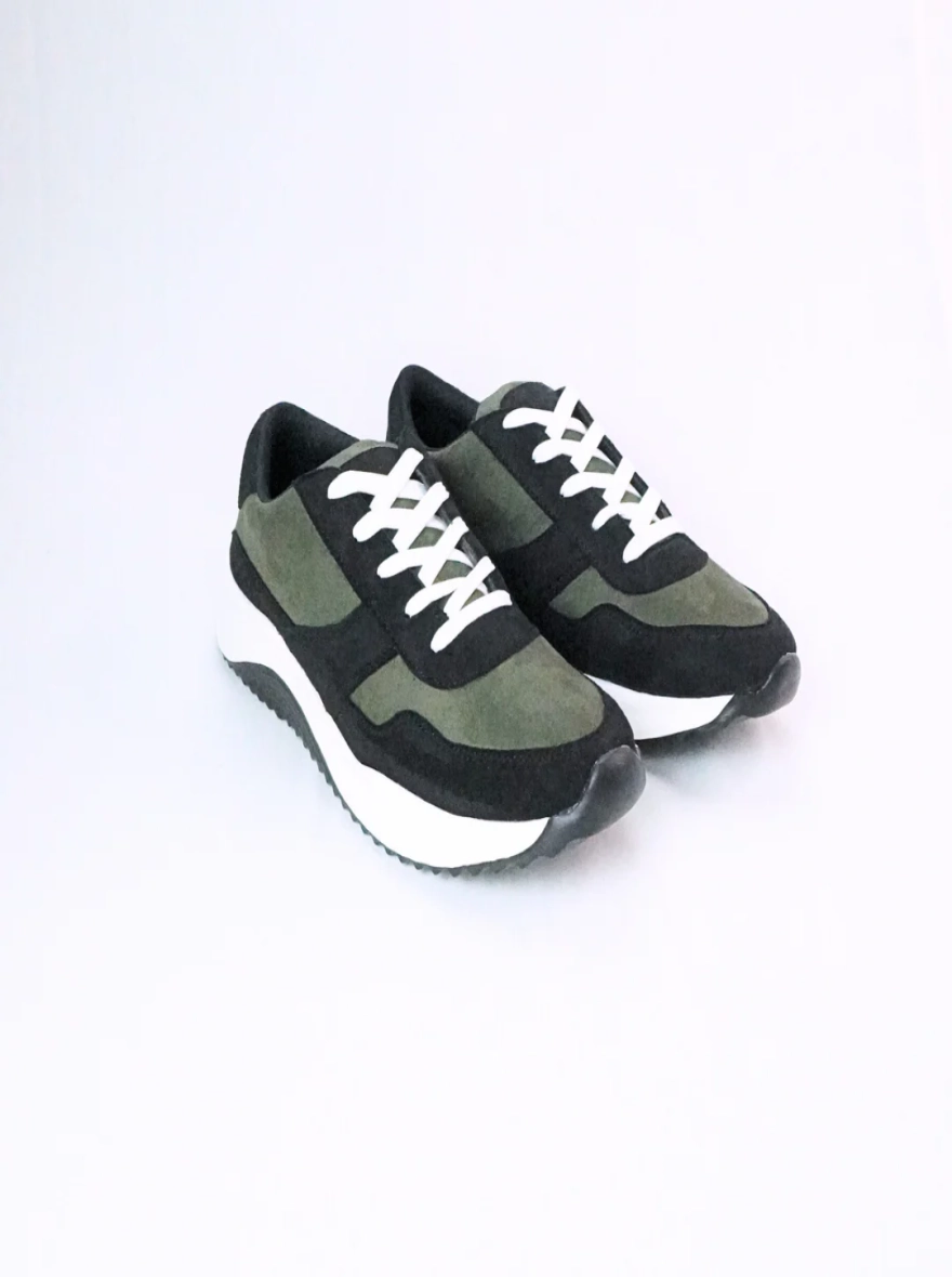 Zuqo Men's Sneaker : Urban - Olive Black