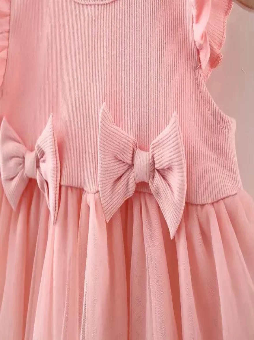 Imported Casual Cotton Soft Pink Frock (China)