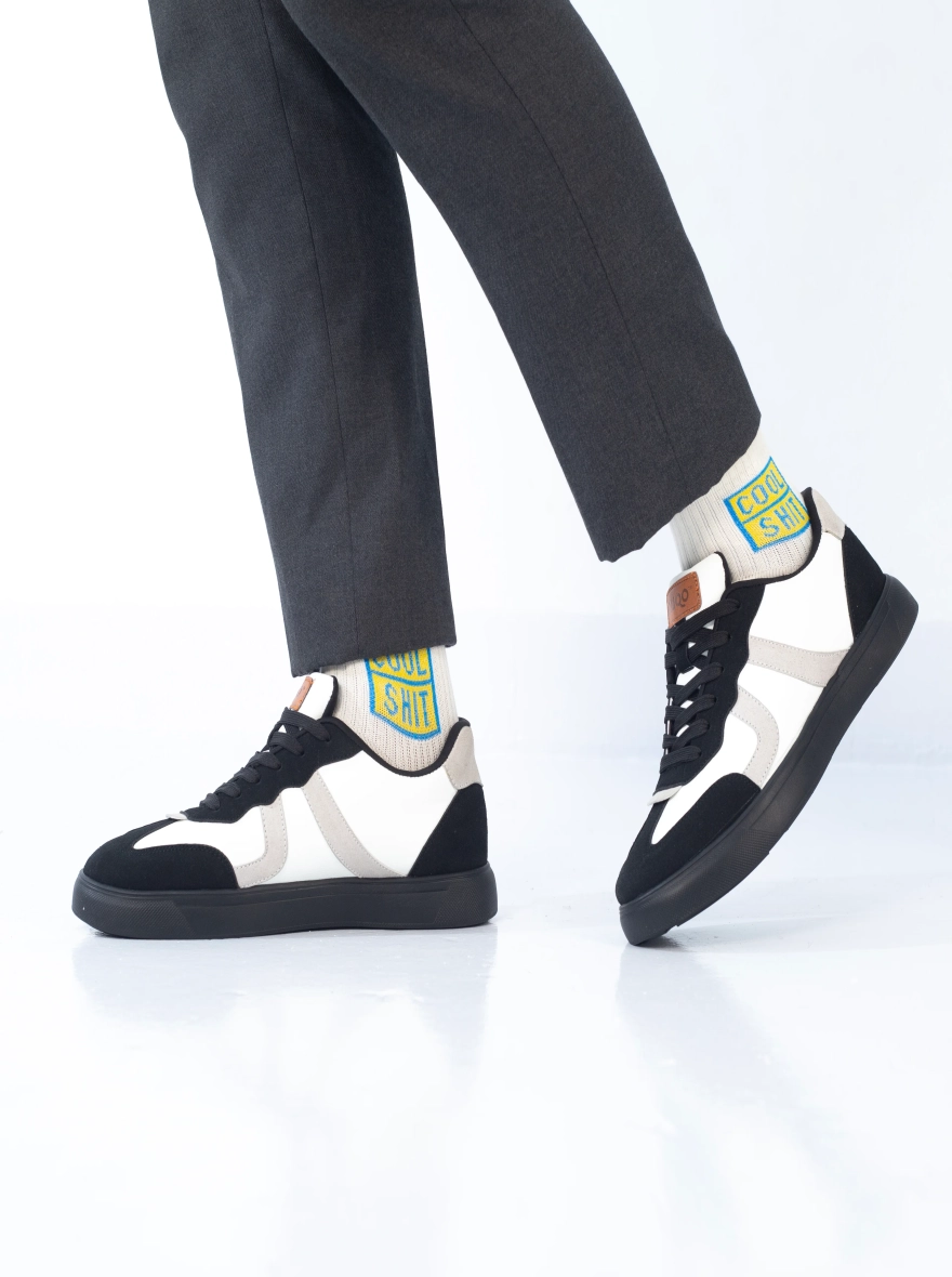 Zuqo Men's Sneaker : Prime - White Black