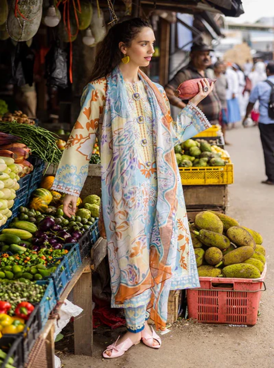 Mushq - Zita 3 Piece Printed Lawn Suit -Unstitehed