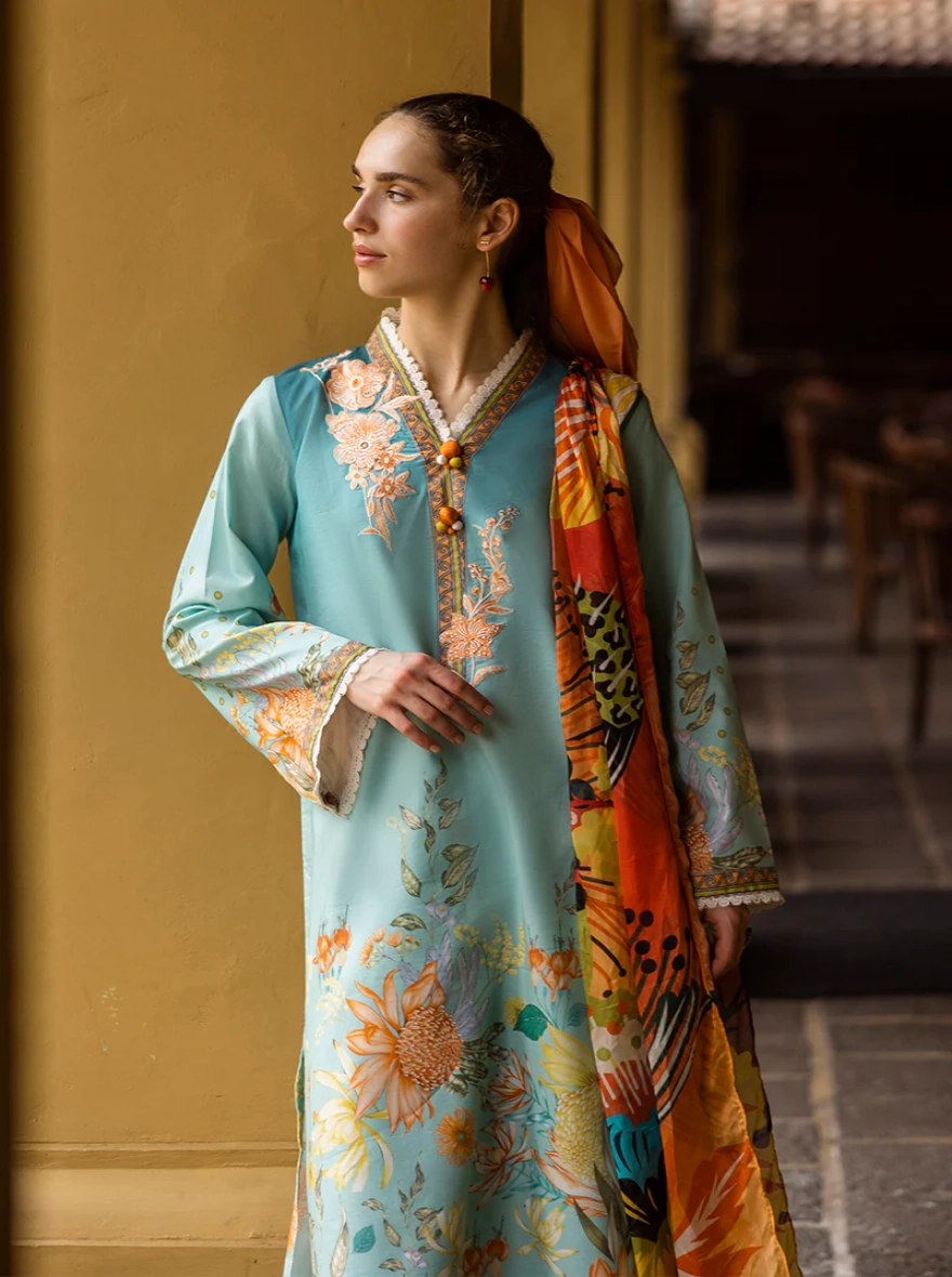 Mushq - Livia 3 Piece Printed Lawn Suit -Unstitehed