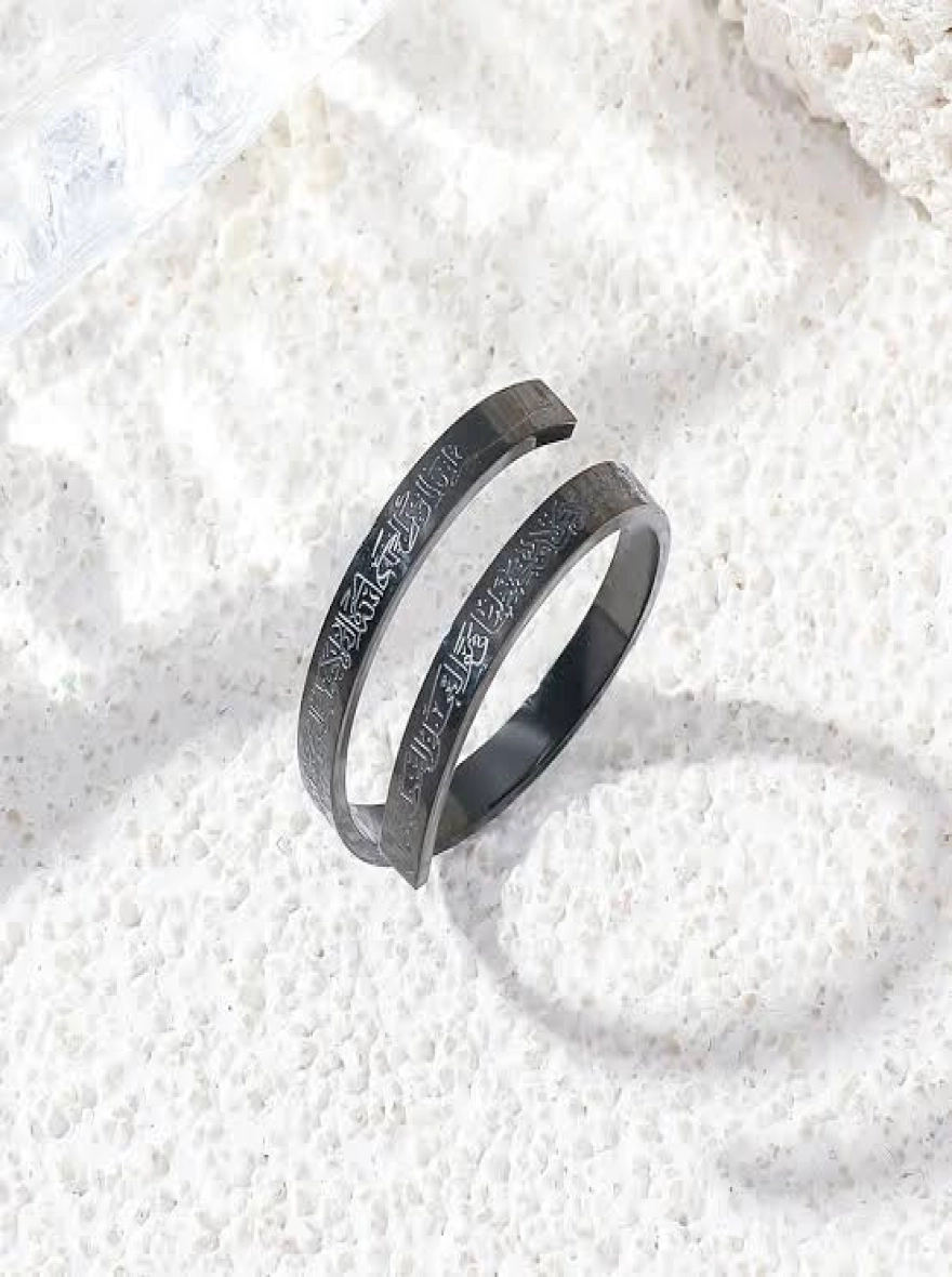 Arabic Calligraphy Engraved Wrap Ring