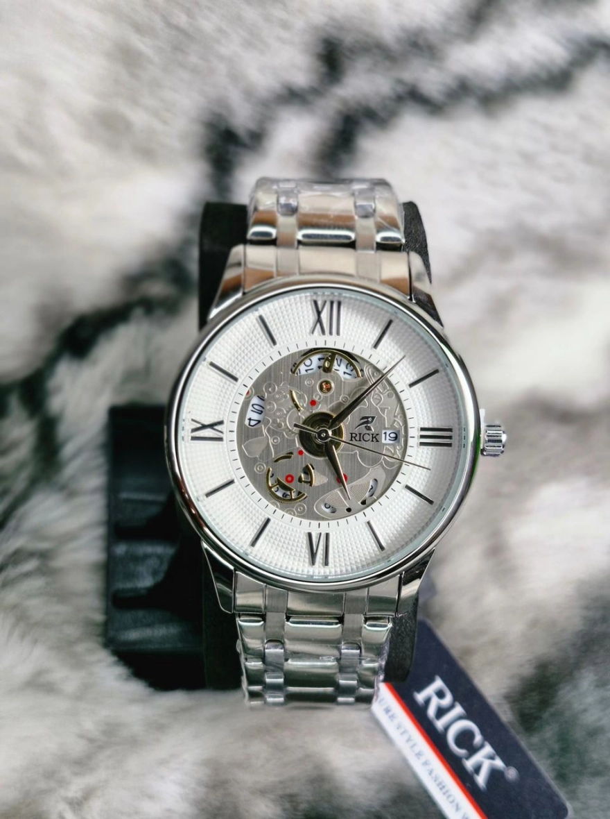 RICK 13 Luxury Men's Square Skeleton Watch – Industrial Sports Edition