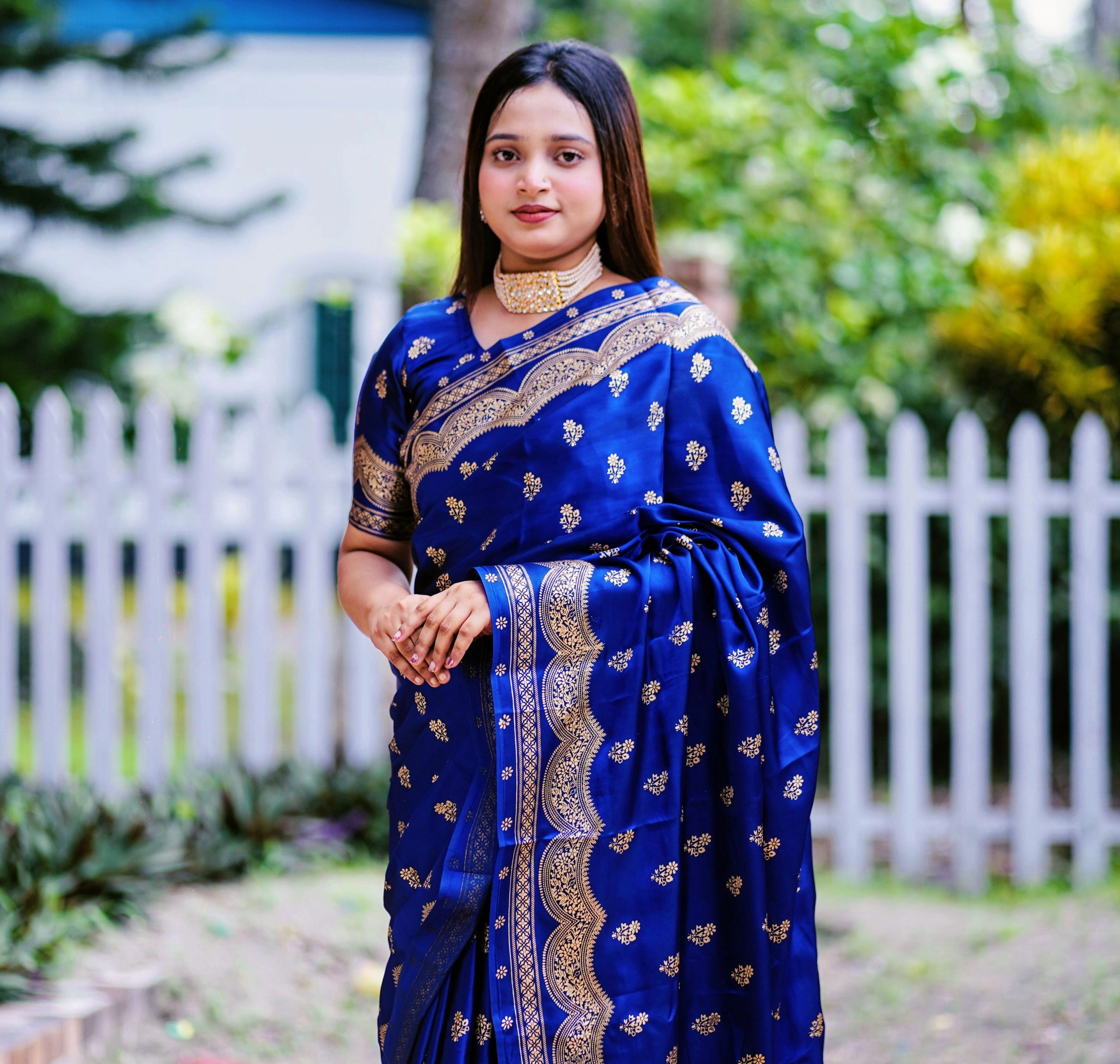 Premium Japanese Silk Black Saree with Screen Print