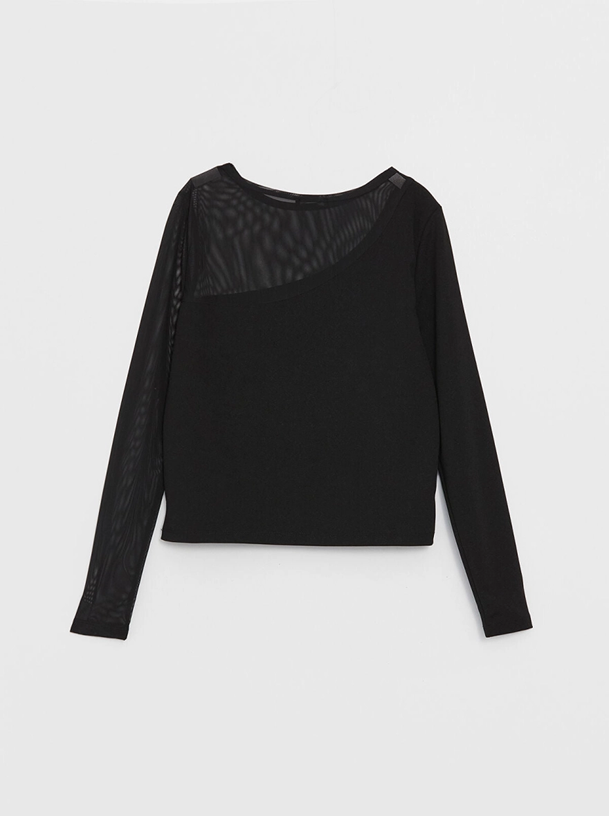 Black Diamond Crew Neck Full Sleeve Top