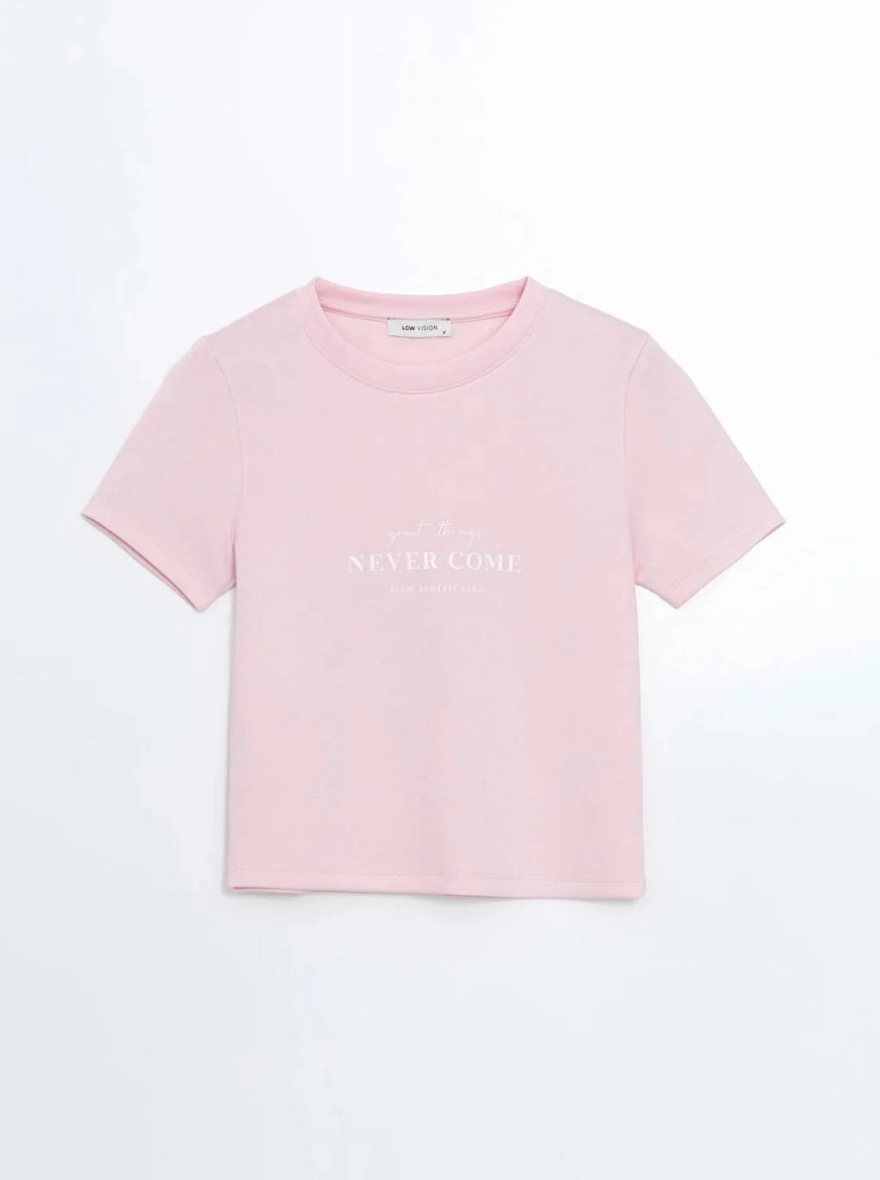 NEVER COME Crew Neck Printed Women's T-shirt
