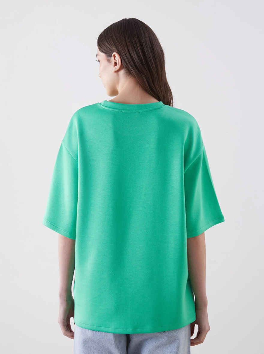 MORE Ladies Oversized Sweat Tee | GREEN