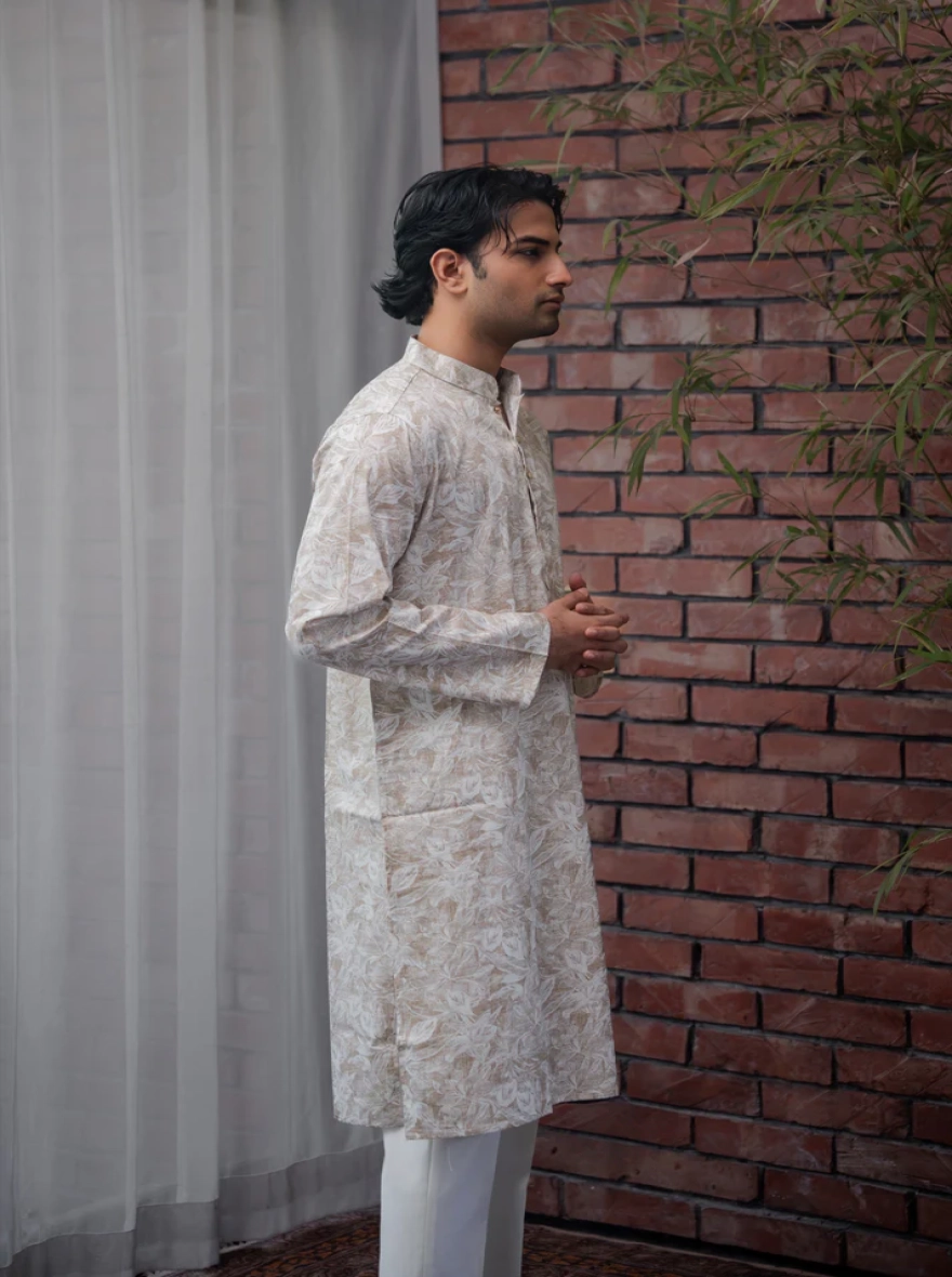 Terra Foliage Panjabi - high-quality cotton