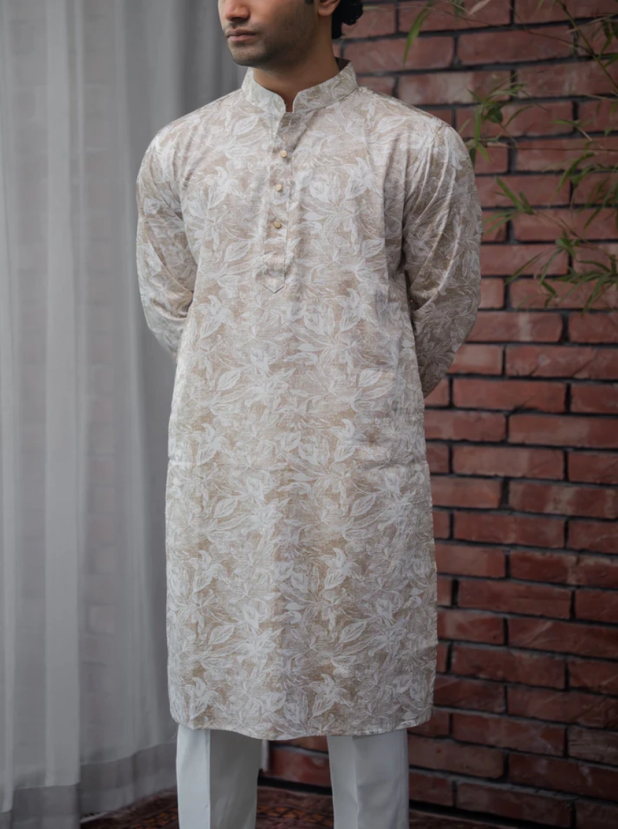 Terra Foliage Panjabi - high-quality cotton