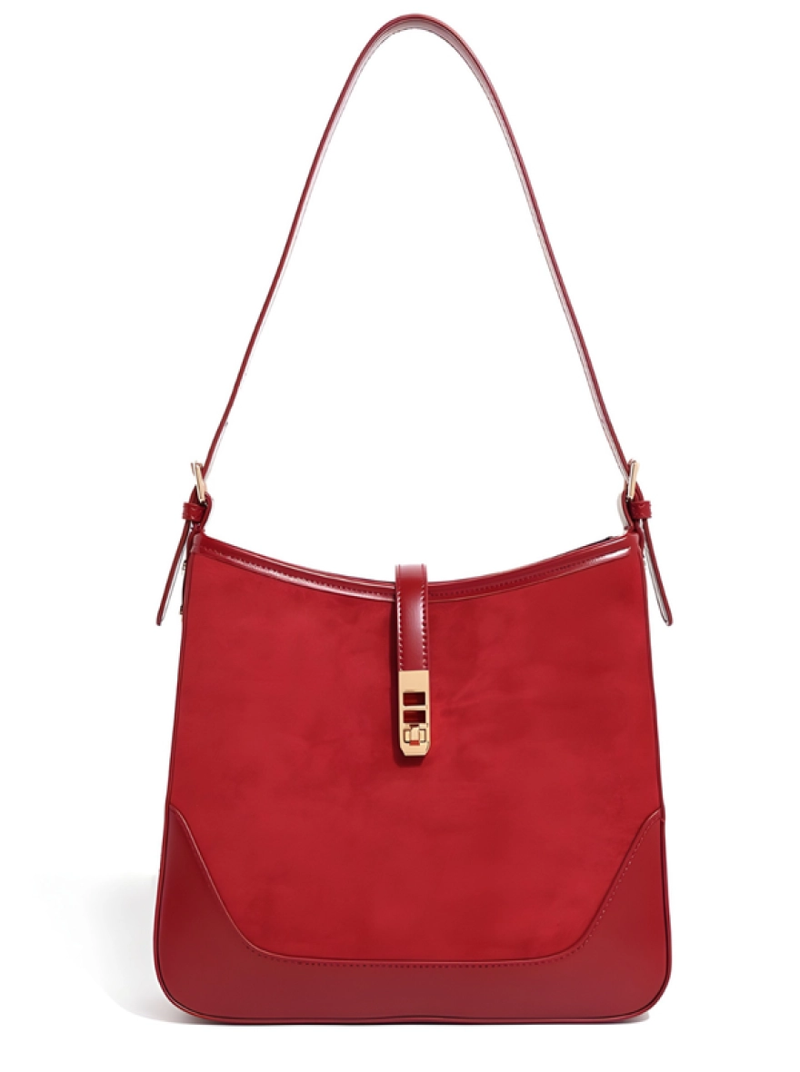 Enchanted Ruby Suede-Touch Shoulder Bag