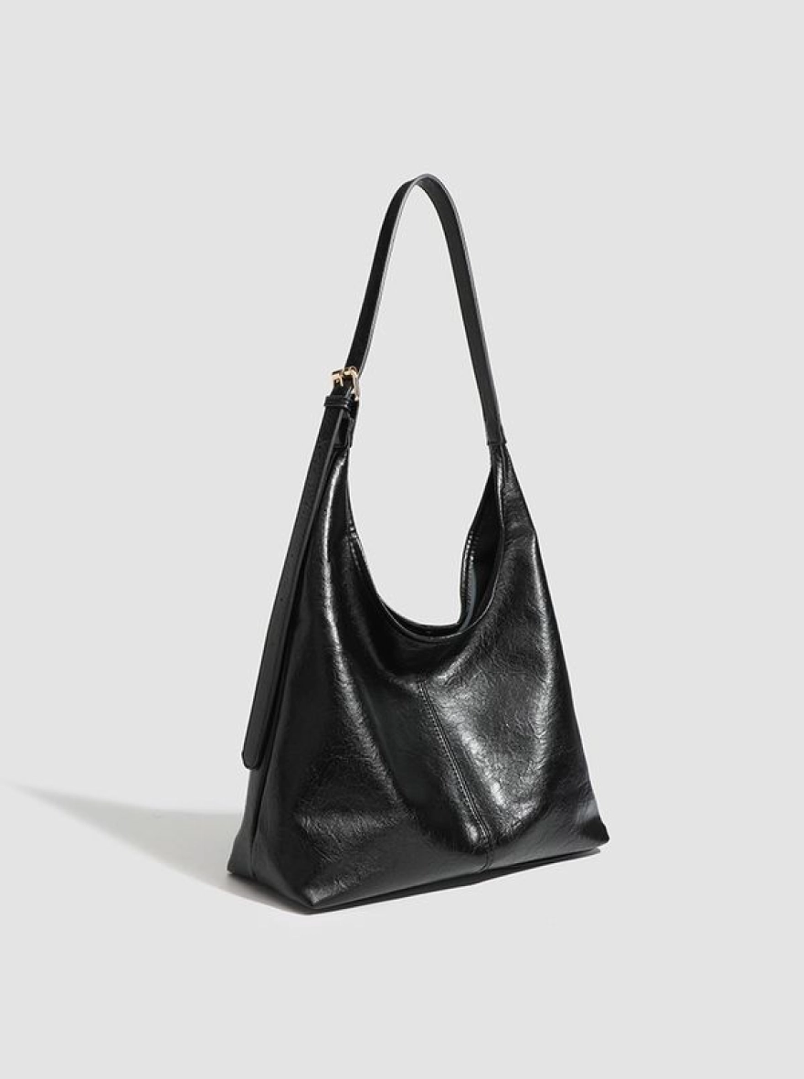 Urban Gloss Slouchy Tote – Noir & Espresso Edition